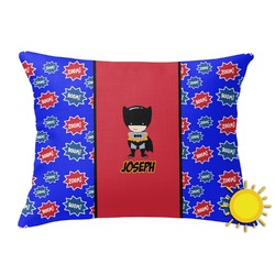 Superhero Outdoor Throw Pillow (Rectangular) (Personalized)
