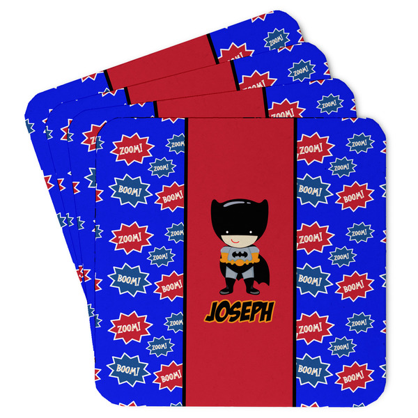 Custom Superhero Paper Coasters w/ Name or Text