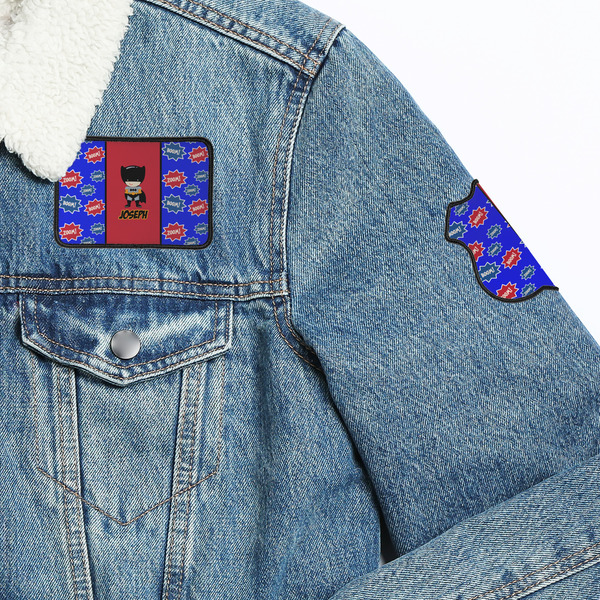 Superhero Patches Lifestyle Jean Jacket Detail