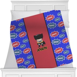 Superhero Minky Blanket - Toddler / Throw - 60"x50" - Double Sided (Personalized)