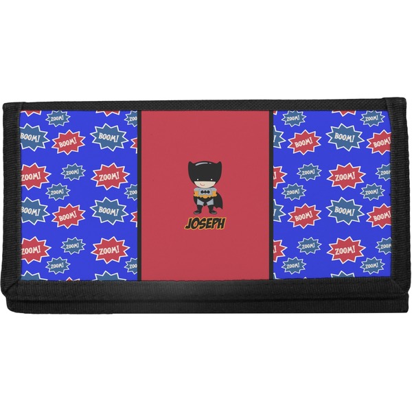 Custom Superhero Canvas Checkbook Cover (Personalized)