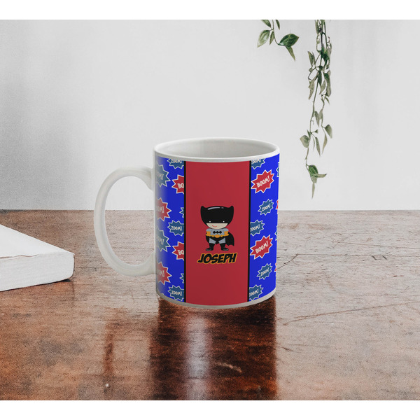 Superhero Personalized Coffee Mug - Lifestyle