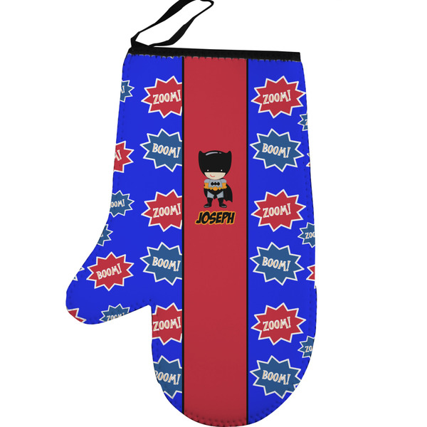 Superhero Personalized Oven Mitt - Left