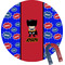 Superhero Personalized Round Fridge Magnet