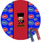 Superhero Round Fridge Magnet (Personalized)