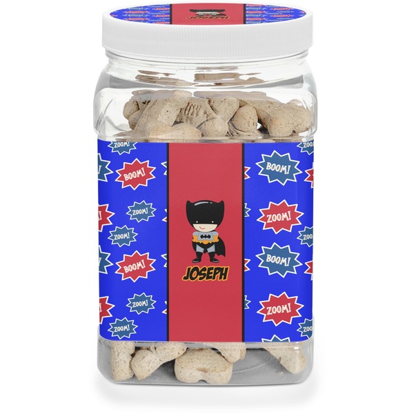 Custom Superhero Dog Treat Jar (Personalized)