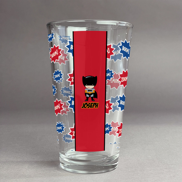 Custom Superhero Pint Glass - Full Print (Personalized)