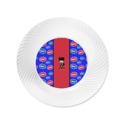 Superhero Plastic Party Appetizer & Dessert Plates - 6" (Personalized)