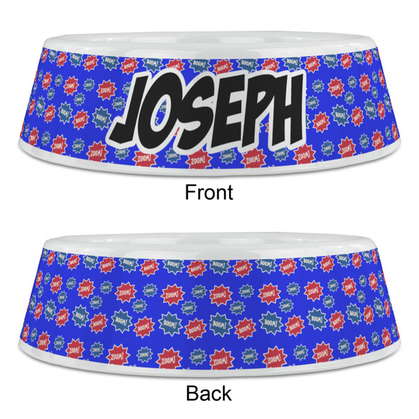 Superhero Plastic Pet Bowls - Large - APPROVAL