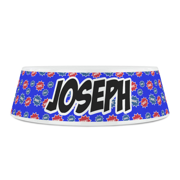 Superhero Plastic Pet Bowls - Small - FRONT