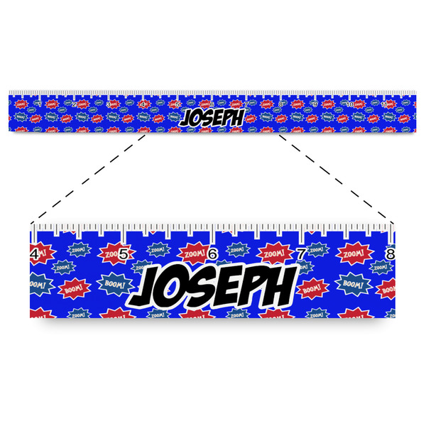 Custom Superhero Plastic Ruler - 12" (Personalized)