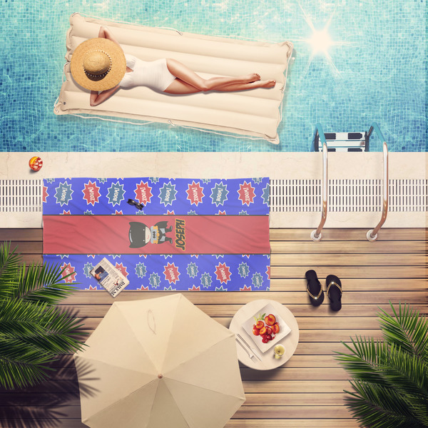 Superhero Pool Towel Lifestyle
