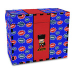 Superhero Wood Recipe Box - Full Color Print (Personalized)