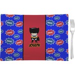 Superhero Glass Rectangular Appetizer / Dessert Plate (Personalized)