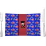 Superhero Rectangular Glass Lunch / Dinner Plate - Single or Set (Personalized)