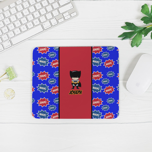 Superhero Rectangular Mouse Pad - LIFESTYLE 2