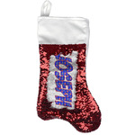Superhero Reversible Sequin Stocking - Red (Personalized)