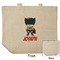 Superhero Reusable Cotton Grocery Bag - Front & Back View