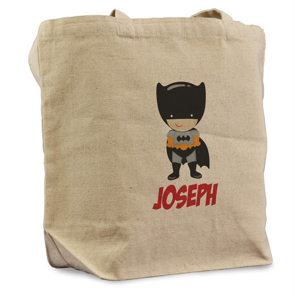 Custom Superhero Reusable Cotton Grocery Bag (Personalized)