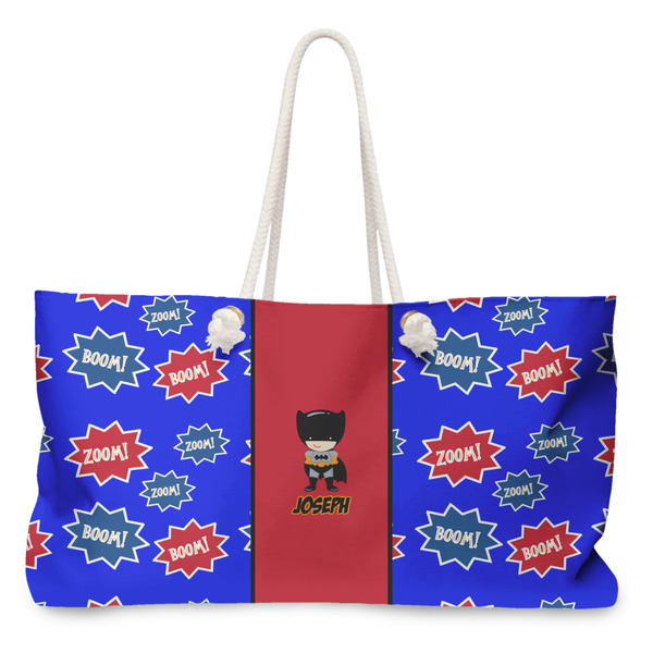 Custom Superhero Large Tote Bag with Rope Handles (Personalized)