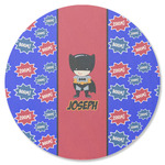 Superhero Round Rubber Backed Coaster (Personalized)