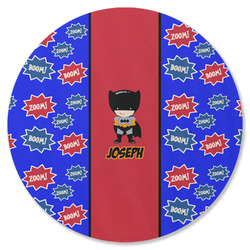 Superhero Round Rubber Backed Coaster (Personalized)