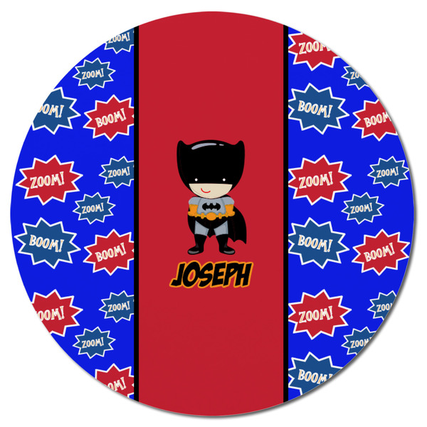 Superhero Round Fridge Magnet - FRONT