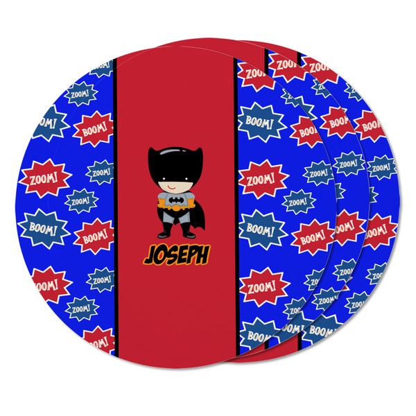 Superhero Round Fridge Magnet - THREE