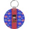 Superhero Round Plastic Keychain (Personalized)