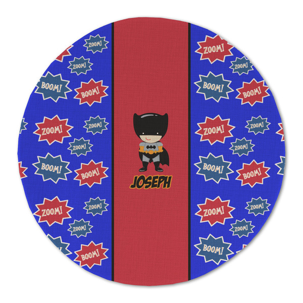 Superhero Round Linen Placemats - FRONT (Double Sided)