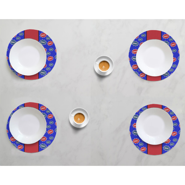 Superhero Round Linen Placemats - LIFESTYLE (set of 4)