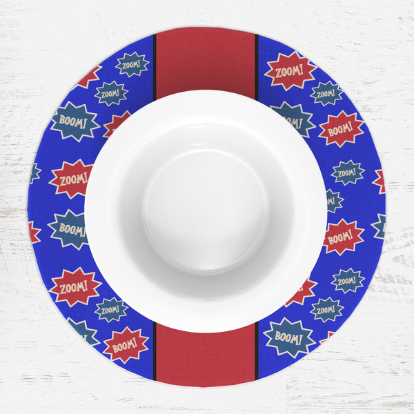 Superhero Round Linen Placemats - LIFESTYLE (single)