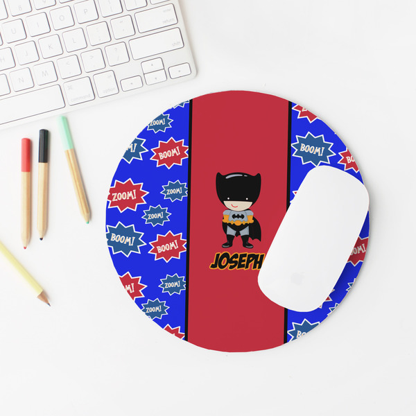 Superhero Round Mousepad - LIFESTYLE 2