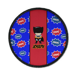 Superhero Iron On Round Patch w/ Name or Text