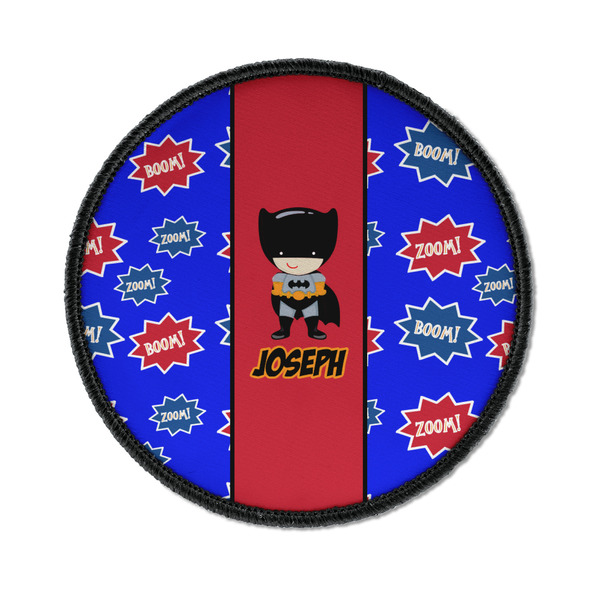 Custom Superhero Iron On Round Patch w/ Name or Text