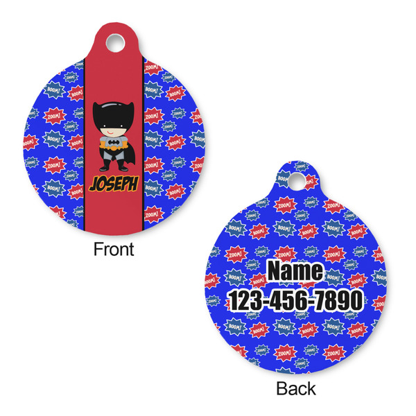 Superhero Round Pet ID Tag - Large - Approval
