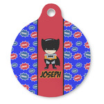 Superhero Round Pet ID Tag (Personalized)