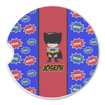 Superhero Sandstone Car Coaster - Single (Personalized)