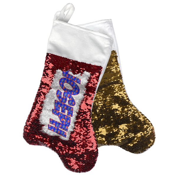 Custom Superhero Reversible Sequin Stocking (Personalized)