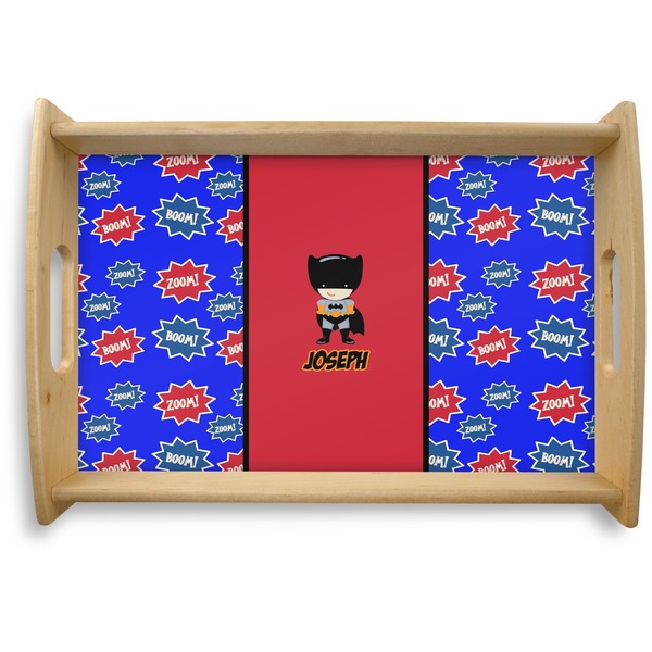 Custom Superhero Natural Wooden Tray - Small (Personalized)