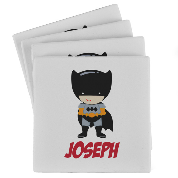 Custom Superhero Absorbent Stone Coasters - Set of 4 (Personalized)