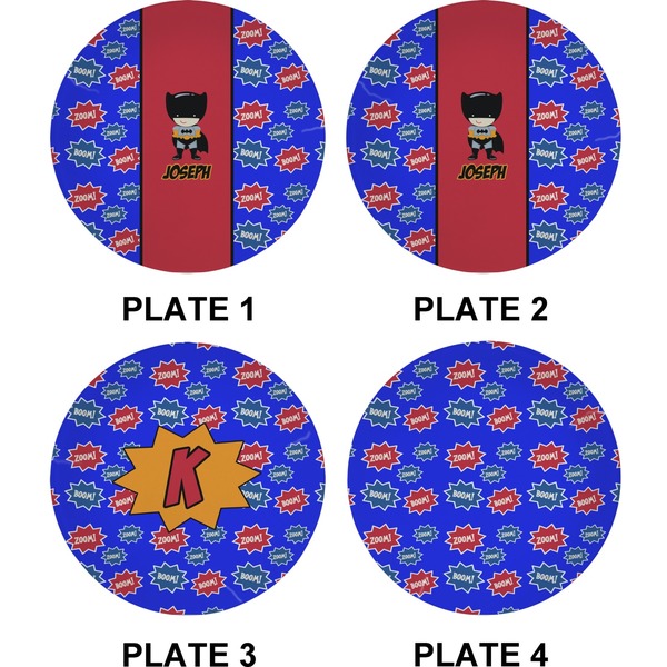 Superhero Set of Appetizer / Dessert Plates (Approval)