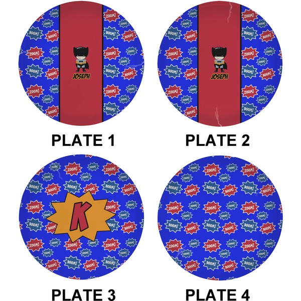 Superhero Set of Lunch / Dinner Plates (Approval)