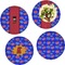 Superhero Set of 4 Glass Lunch / Dinner Plate 10" (Personalized)