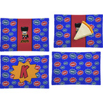 Superhero Set of 4 Glass Rectangular Appetizer / Dessert Plate (Personalized)