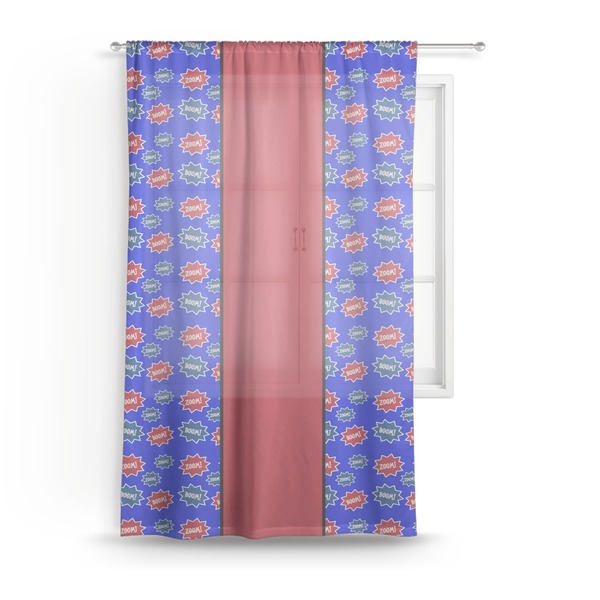 Custom Superhero Sheer Curtain - 50"x84"
