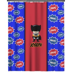 Superhero Extra Long Shower Curtain - 70"x84" (Personalized)