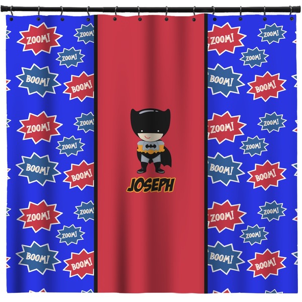 Custom Superhero Shower Curtain - 71" x 74" (Personalized)