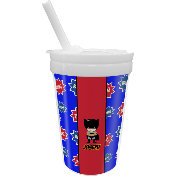 Custom Superhero Sippy Cup with Straw (Personalized)