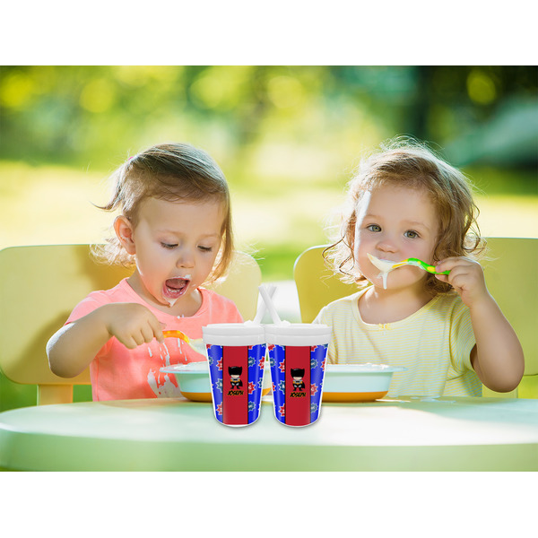 Superhero Sippy Cups w/Straw - LIFESTYLE